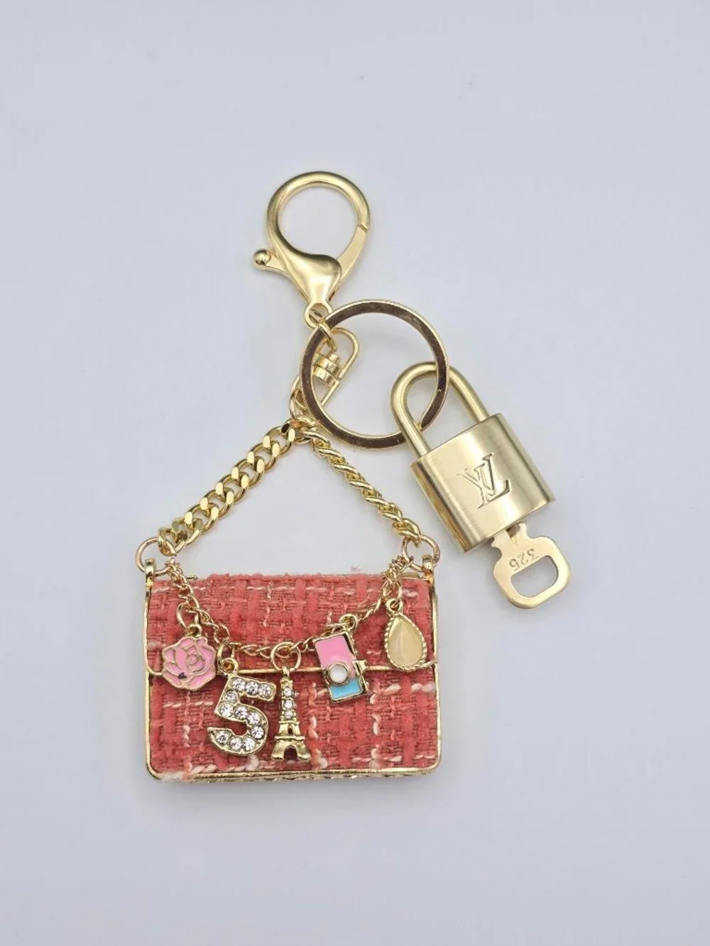 Authentic LV Gold Padlock 🔒 Unbranded Bag Keychain Charm for Louis Vuitton Bags